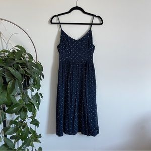 MOVING SALE! Gone 11/1! Revolve navy blue polka dot midi dress